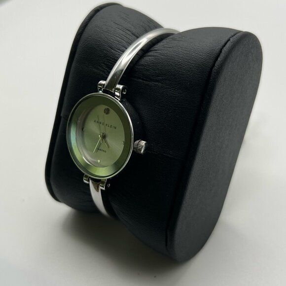 Anne Klein Diamond Series Petite Round Ladies Silver Tones Watch Working - Picture 4 of 8